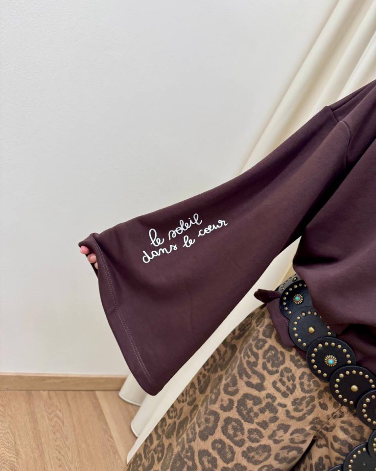 Felpa over maniche ampie stampa occhio moro Vicolo Shop Online Felpa over maniche ampie stampa occhio moro Vicolo