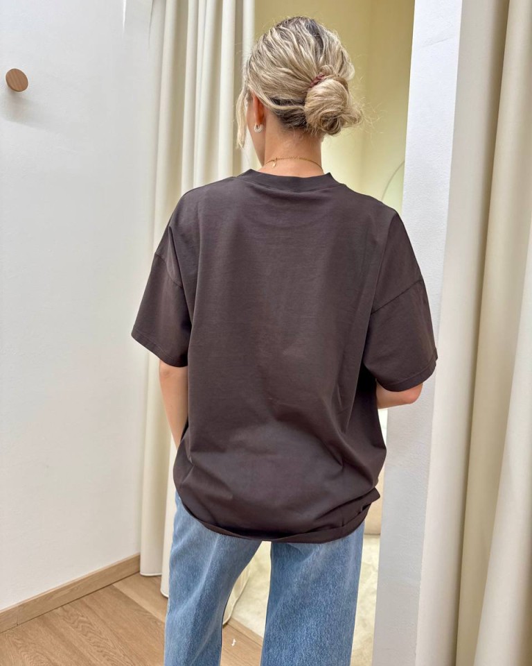 T-shirt oversize moro stampa tigre "Wild Heart" Vicolo Shop Online T-shirt oversize moro stampa tigre "Wild Heart" Vicolo