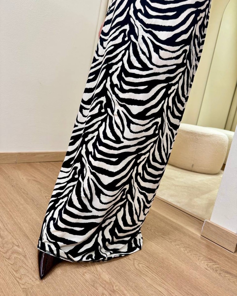 Vestito lungo ZEBRA panna e nero Tensione In Shop Online Vestito lungo ZEBRA panna e nero Tensione In