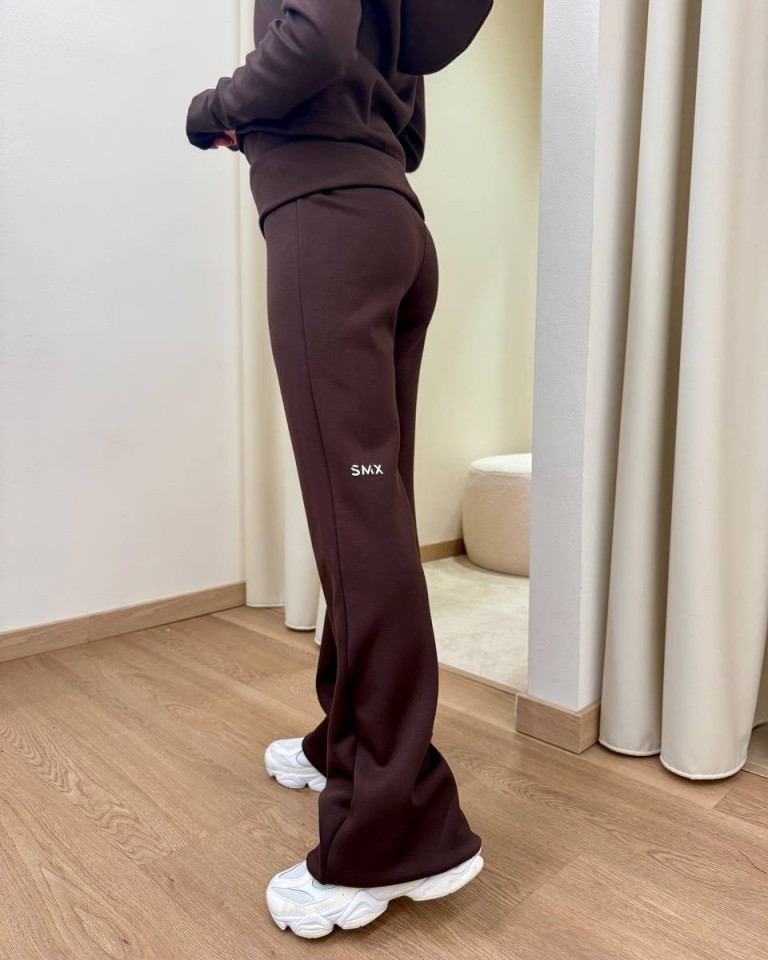 Pantalone SMX flare cacao Susy Mix Shop Online Pantalone SMX flare cacao Susy Mix