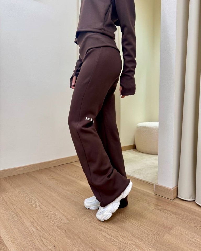 Pantalone SMX flare cacao Susy Mix Shop Online Pantalone SMX flare cacao Susy Mix