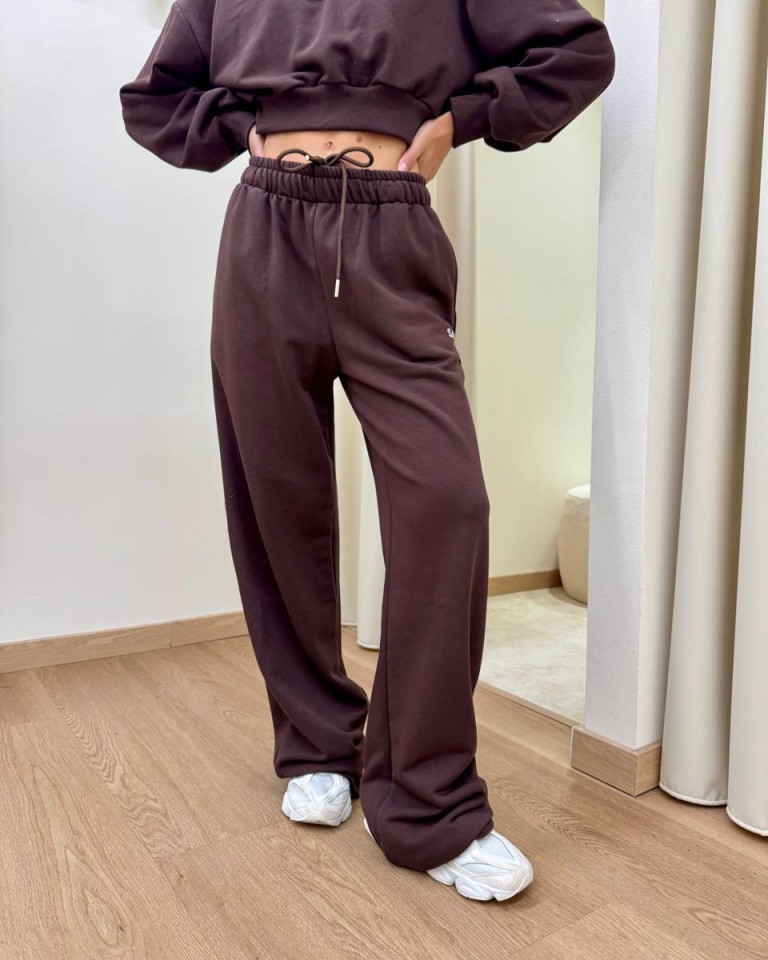 Pantalone tuta SMX palazzo cacao Susy Mix Shop Online Pantalone tuta SMX palazzo cacao Susy Mix