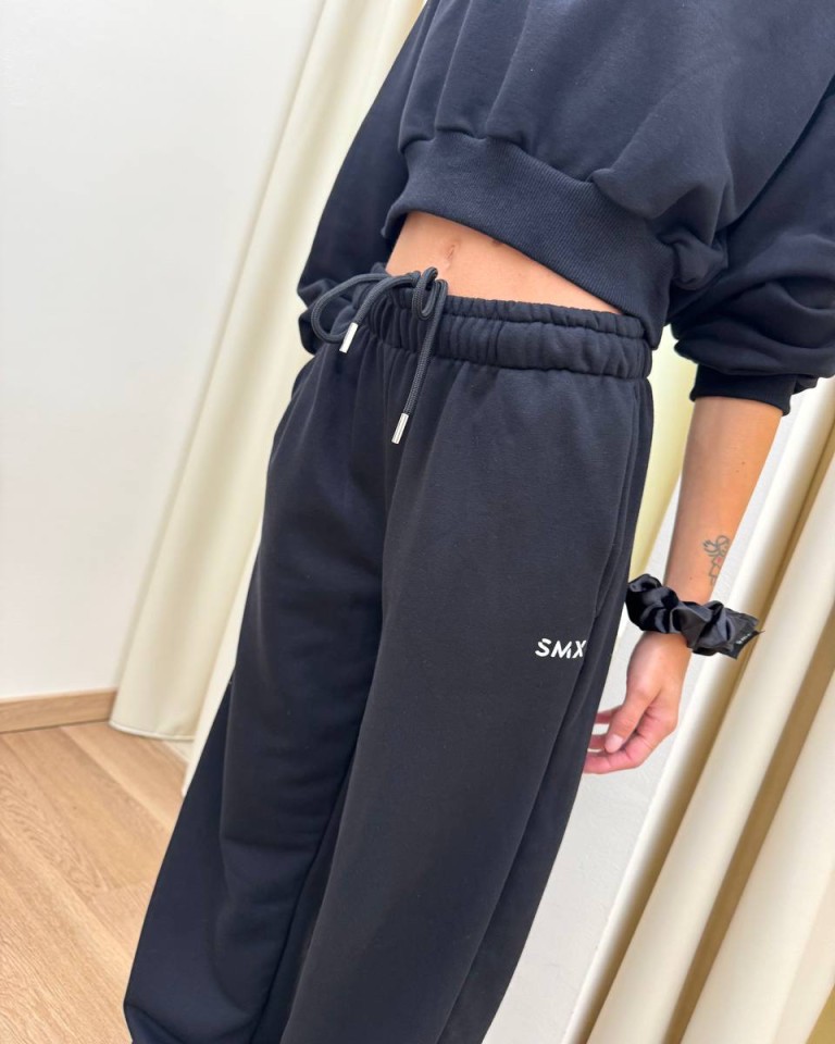 Pantalone tuta SMX palazzo nero Susy Mix Shop Online Pantalone tuta SMX palazzo nero Susy Mix