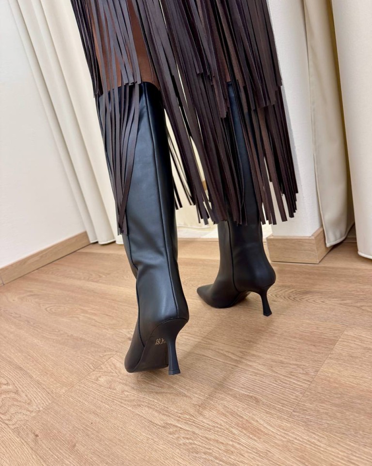 Stivale GILDA in pelle nero Gisél Moiré Shop Online Stivale GILDA in pelle nero Gisél Moiré