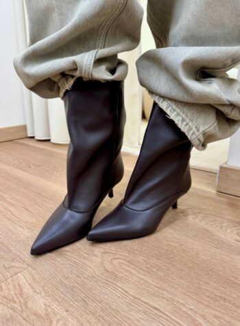 Shop Online Stivaletto DANA in pelle moro Gisél Moiré