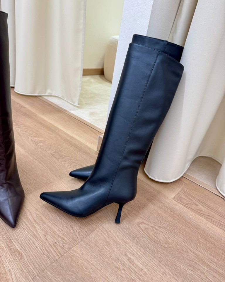 Stivale GILDA in pelle nero Gisél Moiré Shop Online Stivale GILDA in pelle nero Gisél Moiré