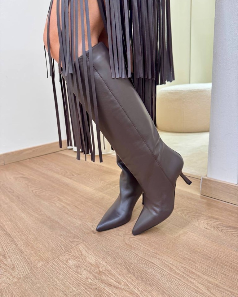 Stivale GILDA in pelle moro Gisél Moiré Shop Online Stivale GILDA in pelle moro Gisél Moiré