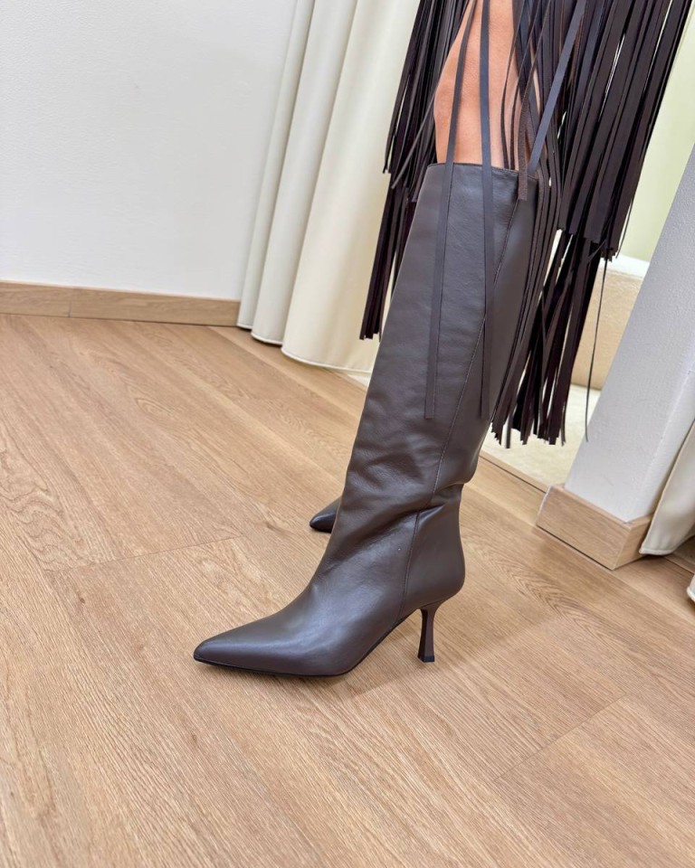 Stivale GILDA in pelle moro Gisél Moiré Shop Online Stivale GILDA in pelle moro Gisél Moiré