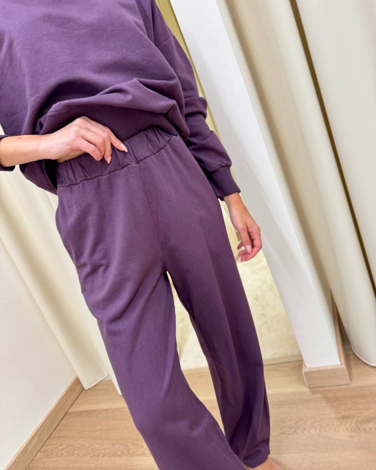 Completo felpa pantalone barrel vino Susy Mix Shop Online Completo felpa pantalone barrel vino Susy Mix