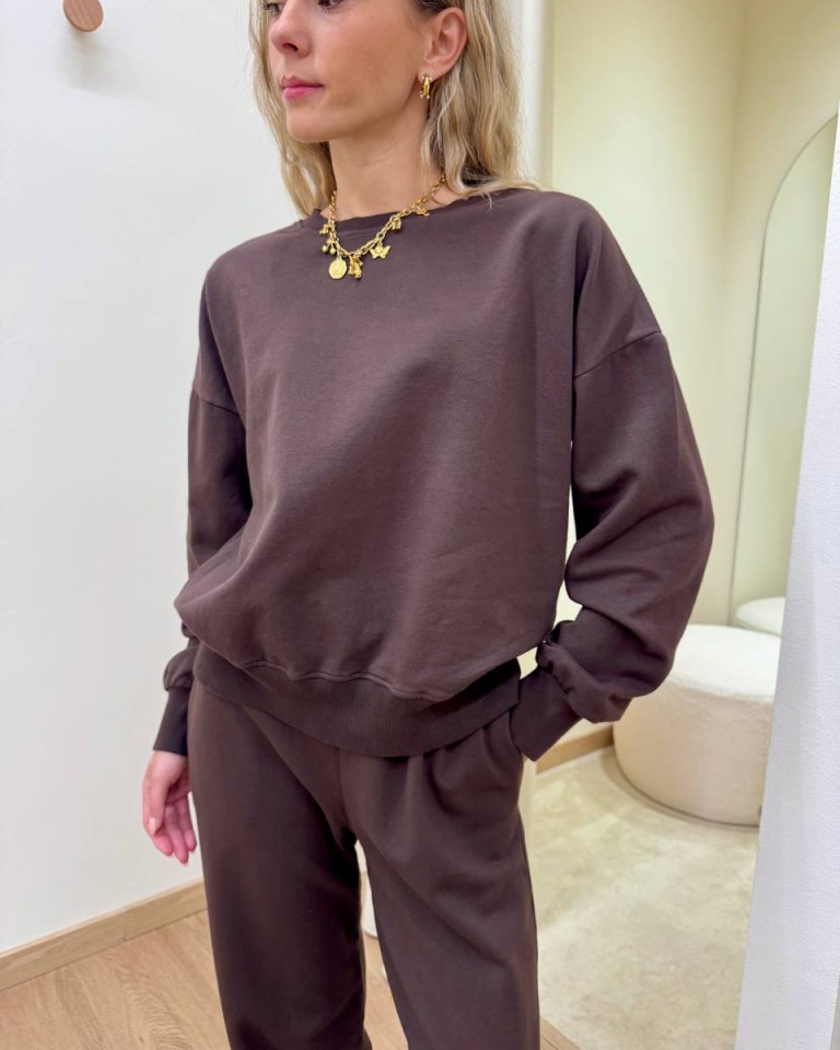Completo felpa pantalone barrel moro Susy Mix Shop Online Completo felpa pantalone barrel moro Susy Mix