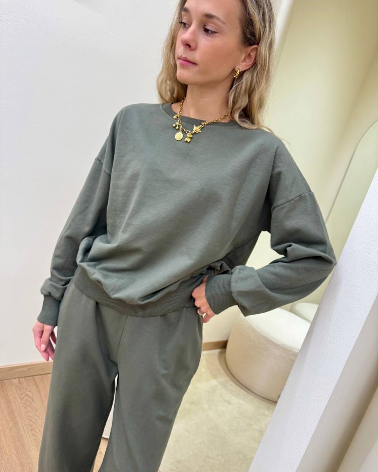 Completo felpa pantalone barrel militare Susy Mix Shop Online Completo felpa pantalone barrel militare Susy Mix