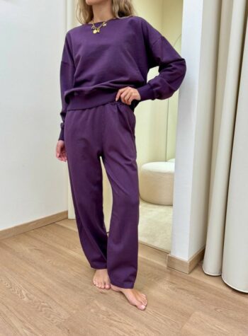Shop Online Completo felpa pantalone barrel vino Susy Mix
