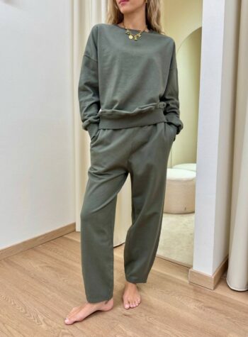 Shop Online Completo felpa pantalone barrel militare Susy Mix