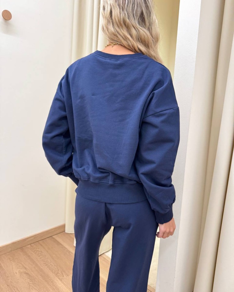 Completo felpa pantalone barrel blu Susy Mix Shop Online Completo felpa pantalone barrel blu Susy Mix