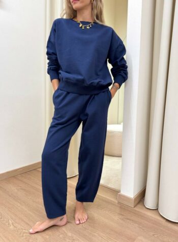 Shop Online Completo felpa pantalone barrel blu Susy Mix