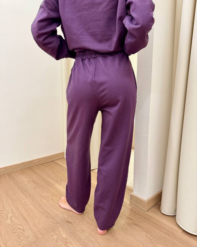 Completo felpa pantalone barrel vino Susy Mix Shop Online Completo felpa pantalone barrel vino Susy Mix