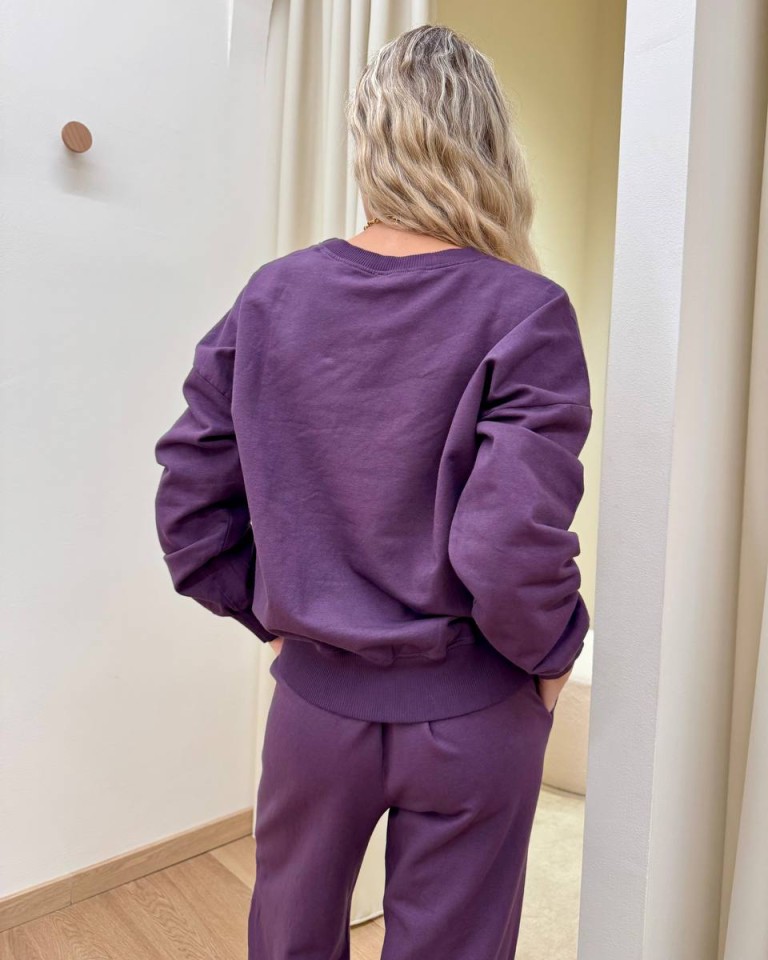 Completo felpa pantalone barrel vino Susy Mix Shop Online Completo felpa pantalone barrel vino Susy Mix