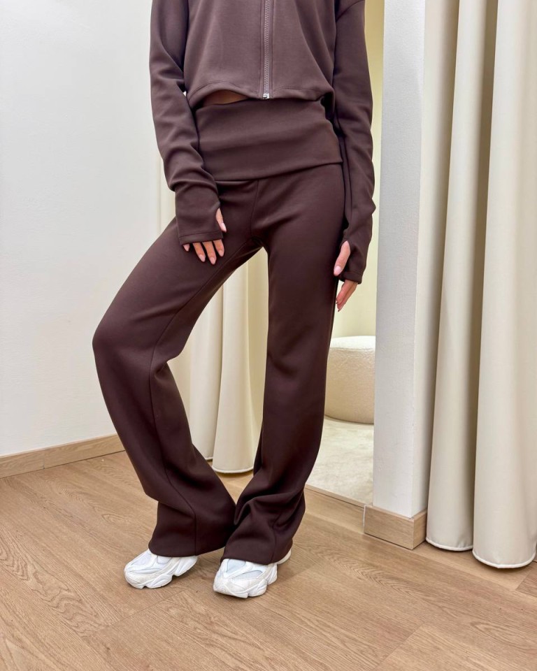 Pantalone SMX flare cacao Susy Mix Shop Online Pantalone SMX flare cacao Susy Mix
