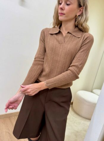 Shop Online Maglia polo a costine cammello HaveOne