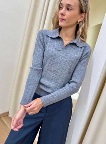 Shop Online Maglia polo a costine grigio mélange HaveOne