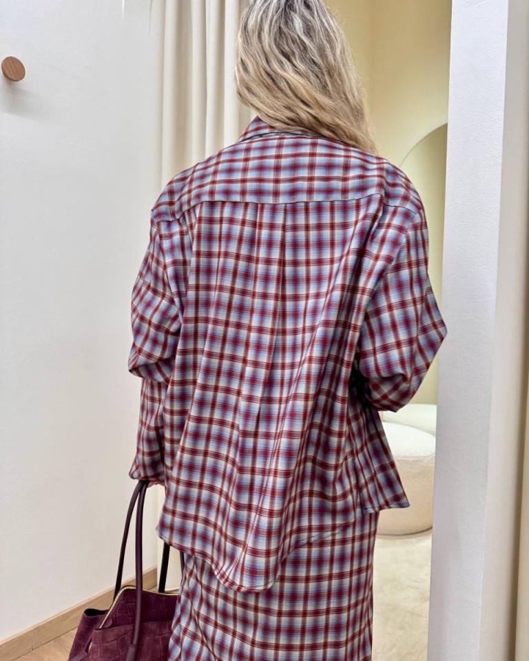 Camicia check mattone e celeste HaveOne Shop Online Camicia check mattone e celeste HaveOne