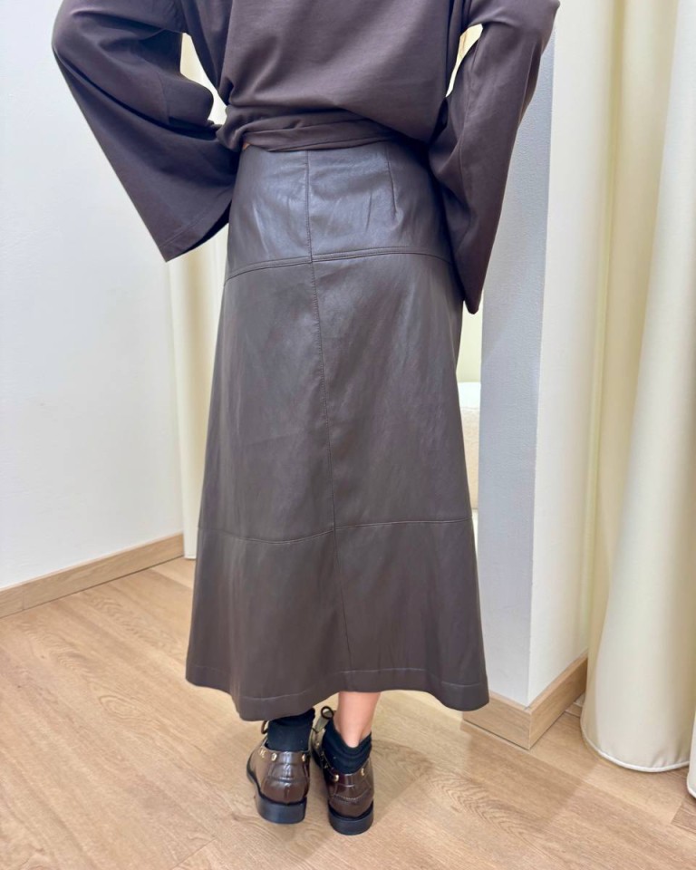 Gonna portafoglio ecopelle moro Vicolo Shop Online Gonna portafoglio ecopelle moro Vicolo
