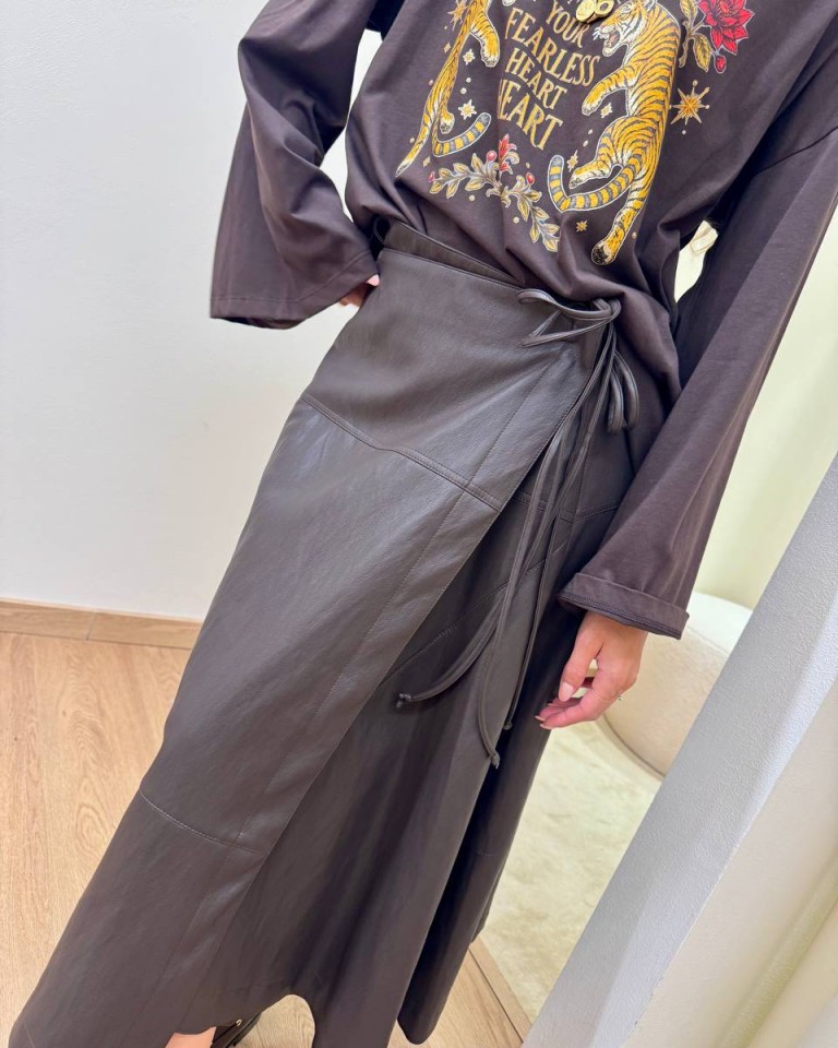 Gonna portafoglio ecopelle moro Vicolo Shop Online Gonna portafoglio ecopelle moro Vicolo