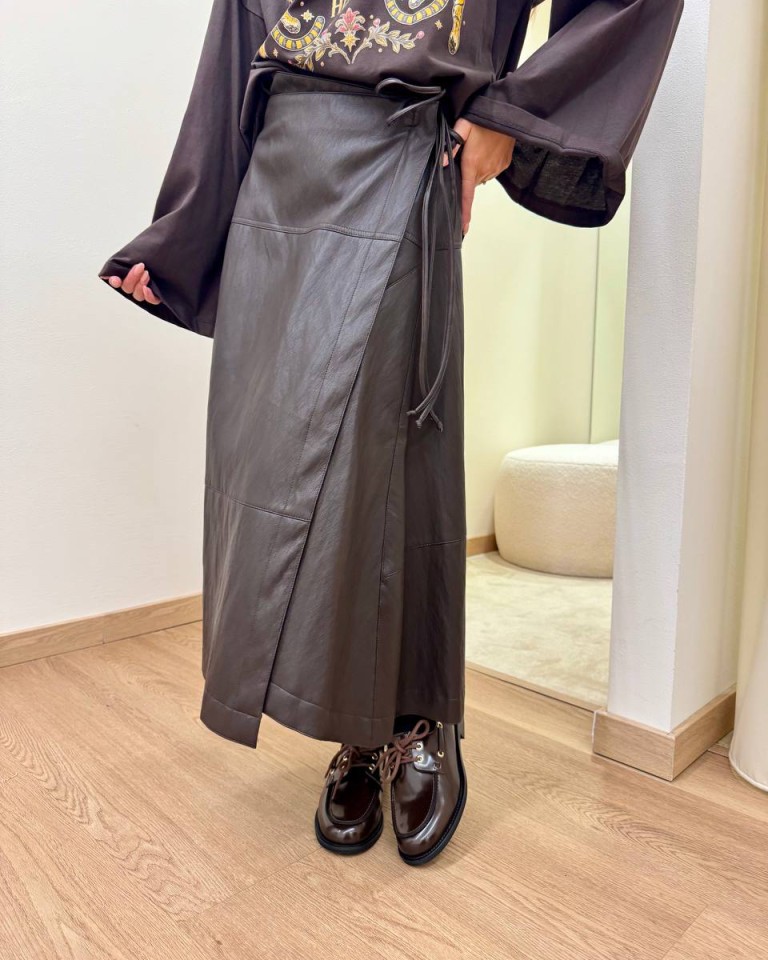 Gonna portafoglio ecopelle moro Vicolo Shop Online Gonna portafoglio ecopelle moro Vicolo