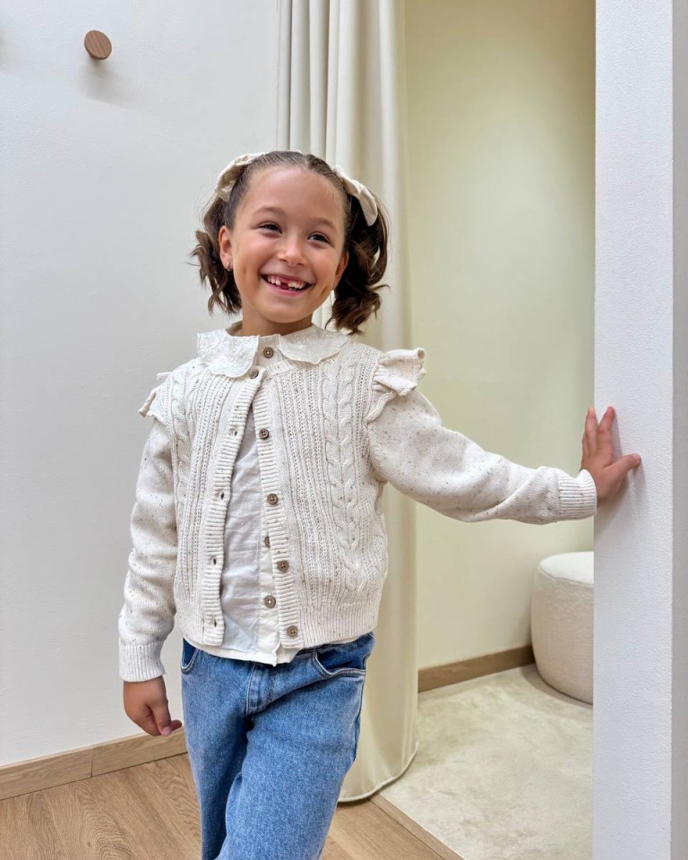 Cardigan trecce e rouches panna Lil'Atelier Shop Online Cardigan trecce e rouches panna Lil'Atelier