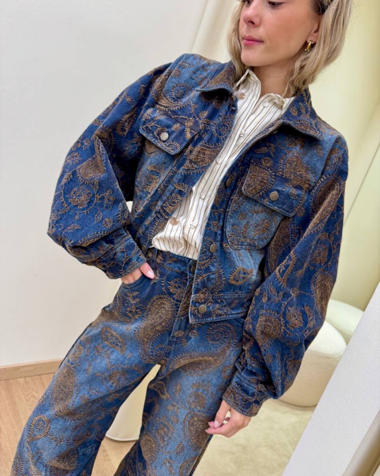 Giacca corta denim e velluto Tensione In Shop Online Giacca corta denim e velluto Tensione In
