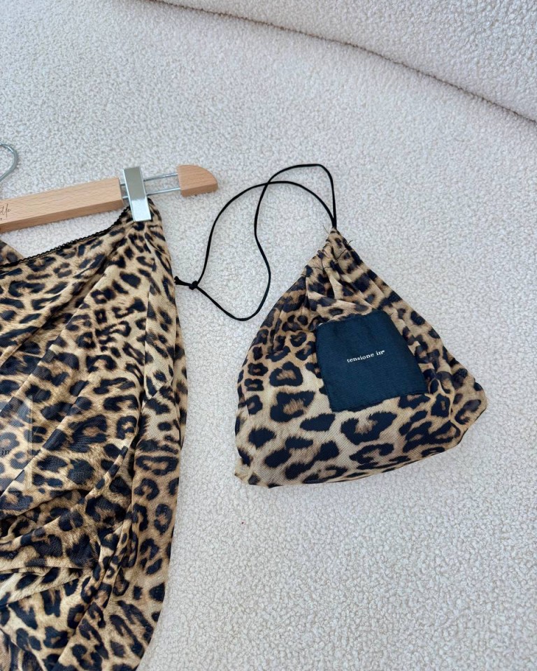 Gonna semitrasparente leopardata moro Tensione In Shop Online Gonna semitrasparente leopardata moro Tensione In