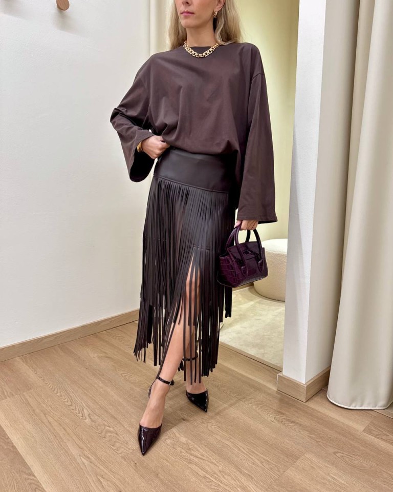 Maglia over maniche ampie moro Tensione In Shop Online Maglia over maniche ampie moro Tensione In
