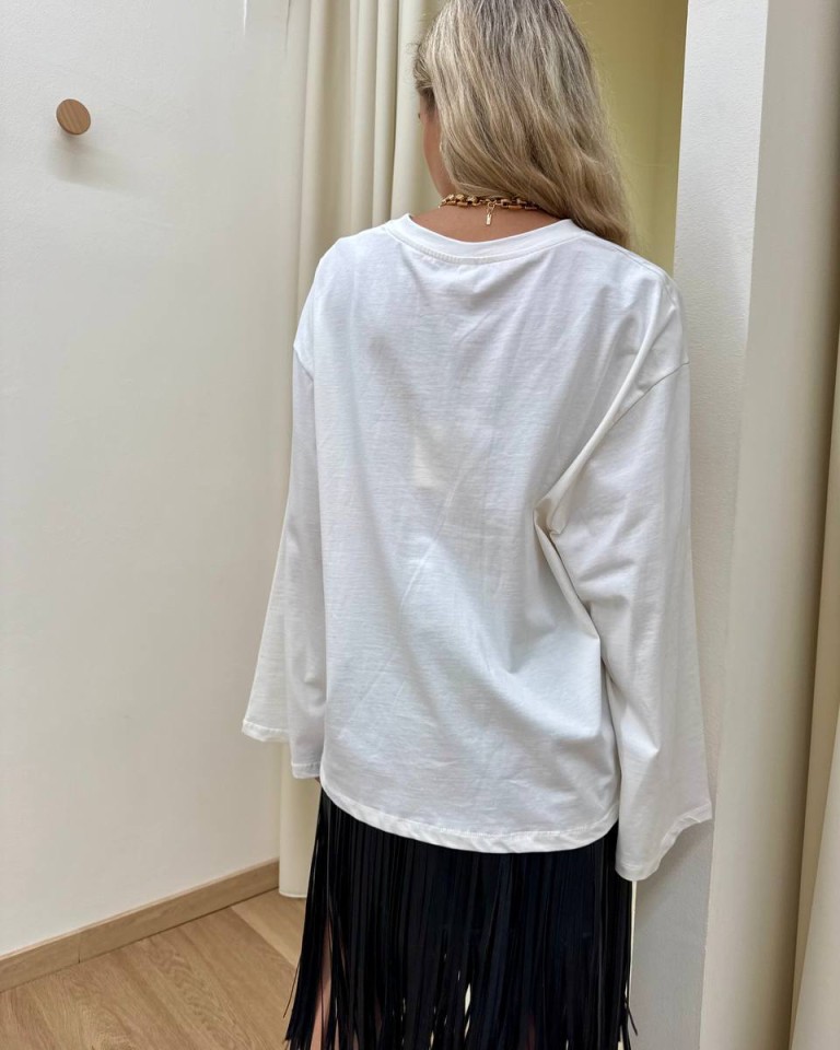 Maglia over maniche ampie burro Tensione In Shop Online Maglia over maniche ampie burro Tensione In