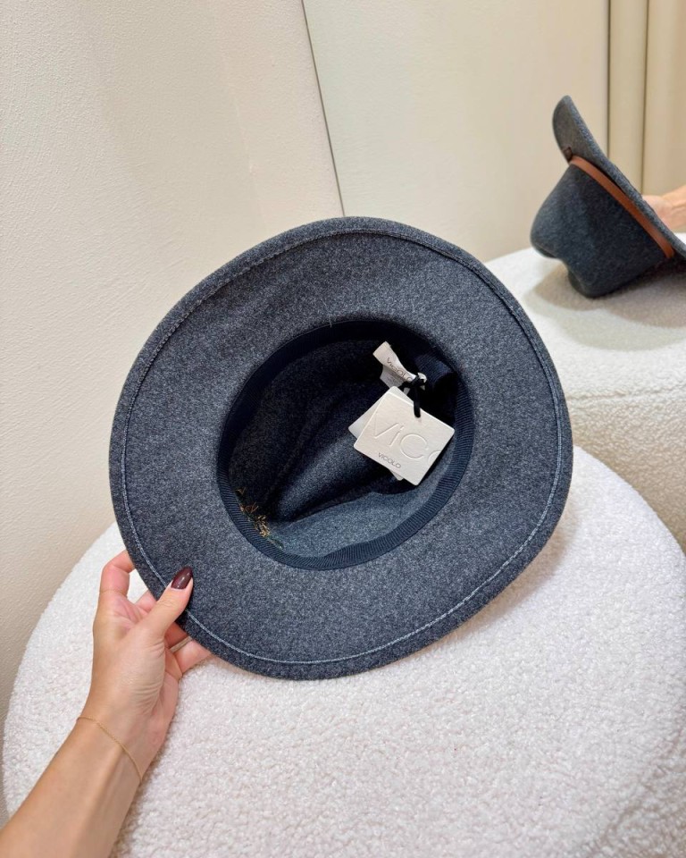 Cappello cowboy con ricamo grigio antracite Vicolo Shop Online Cappello cowboy con ricamo grigio antracite Vicolo