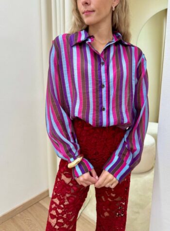 Shop Online Camicia Nomad righe viola fucsia e celeste HaveOne