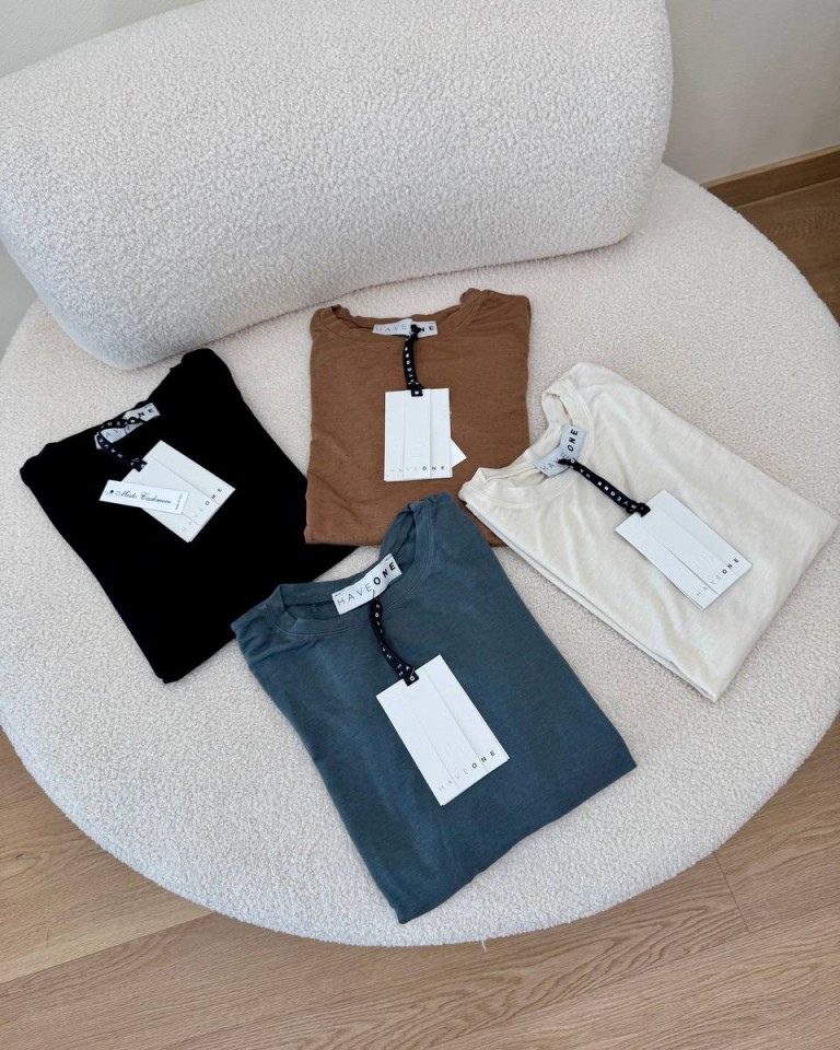 Maglia misto cashmere grigia HaveOne Shop Online Maglia misto cashmere grigia HaveOne
