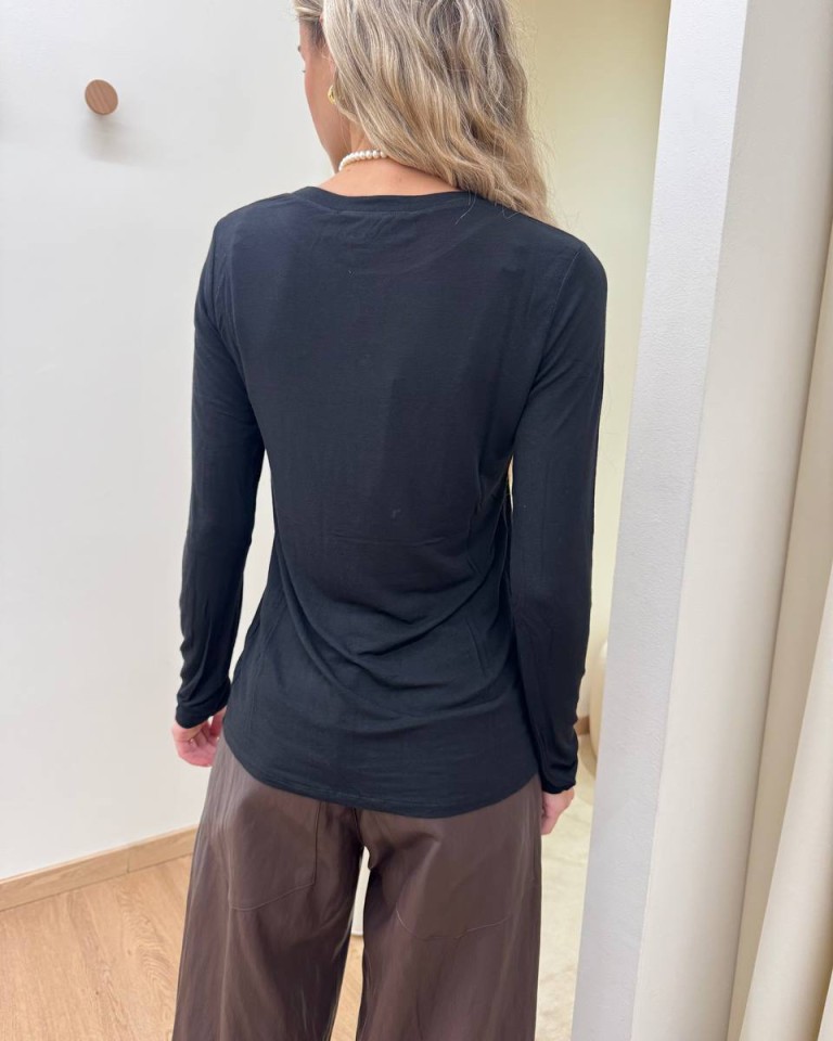 Maglia misto cashmere nera HaveOne Shop Online Maglia misto cashmere nera HaveOne