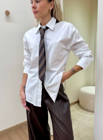 Shop Online Camicia bianca cravatta regimental moro Tensione In