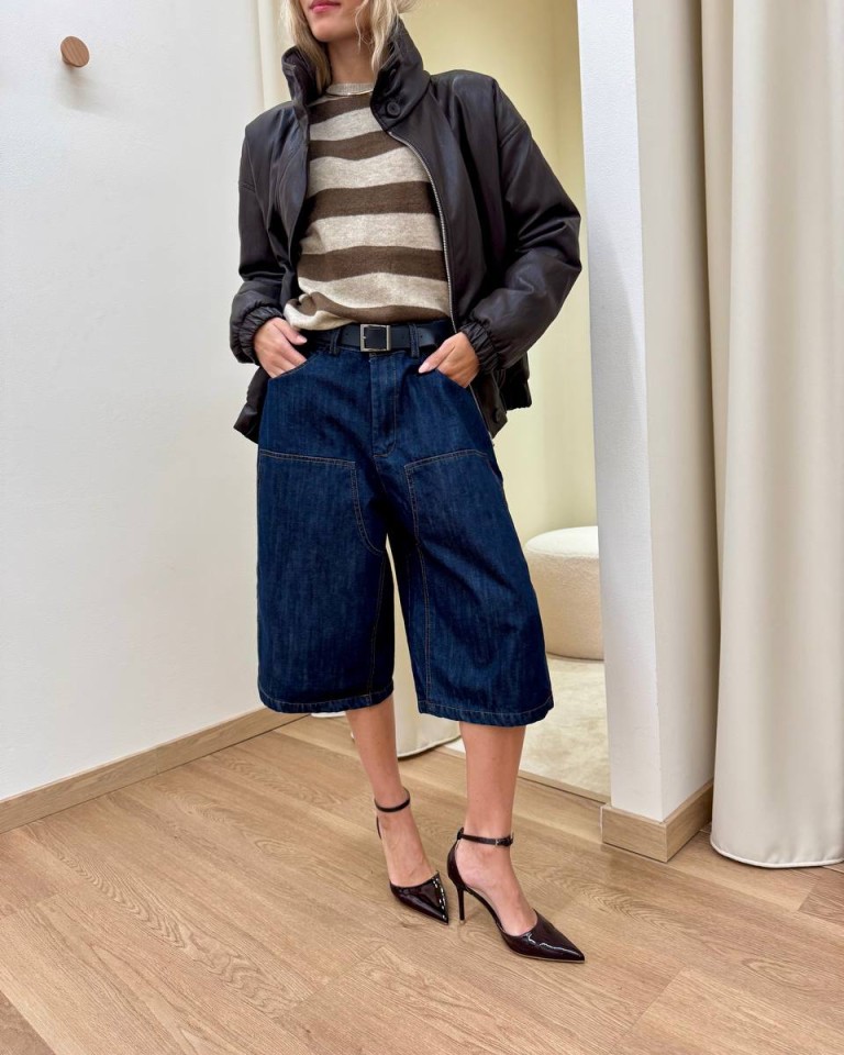 Maglione a righe moro e beige Susy Mix Shop Online Maglione a righe moro e beige Susy Mix