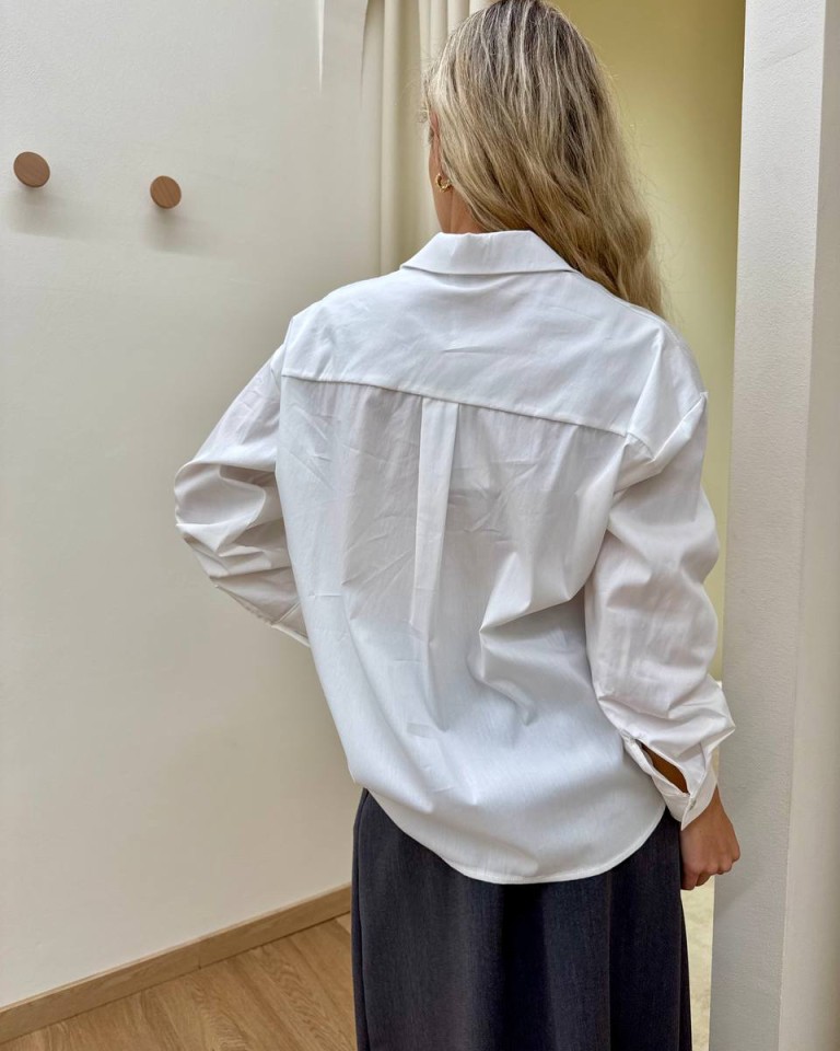 Camicia taschino paillettes bianca Susy Mix Shop Online Camicia taschino paillettes bianca Susy Mix