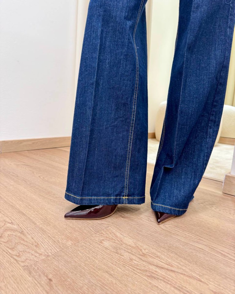 Jeans palazzo blu scuro Susy Mix Shop Online Jeans palazzo blu scuro Susy Mix
