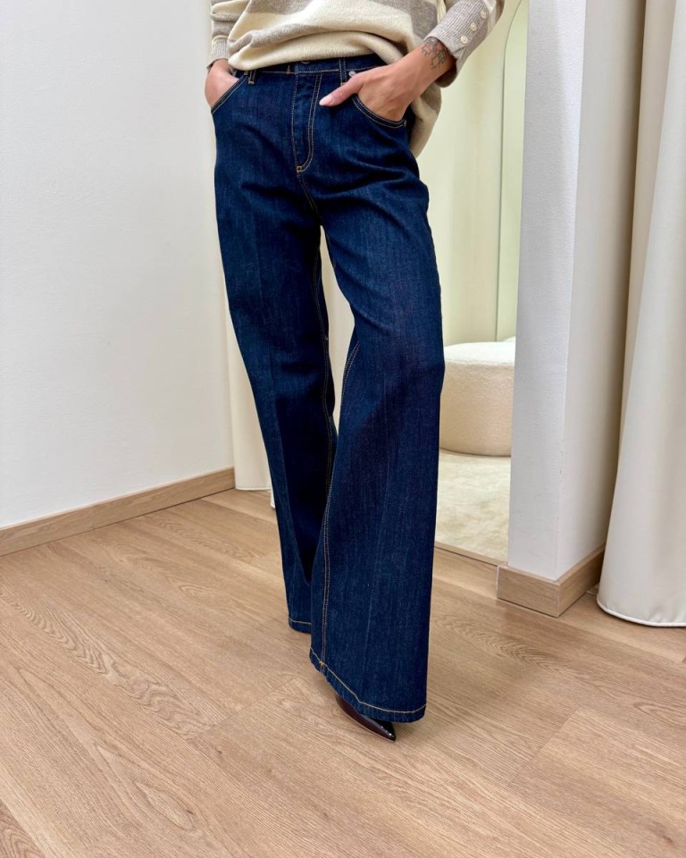 Jeans palazzo blu scuro Susy Mix Shop Online Jeans palazzo blu scuro Susy Mix