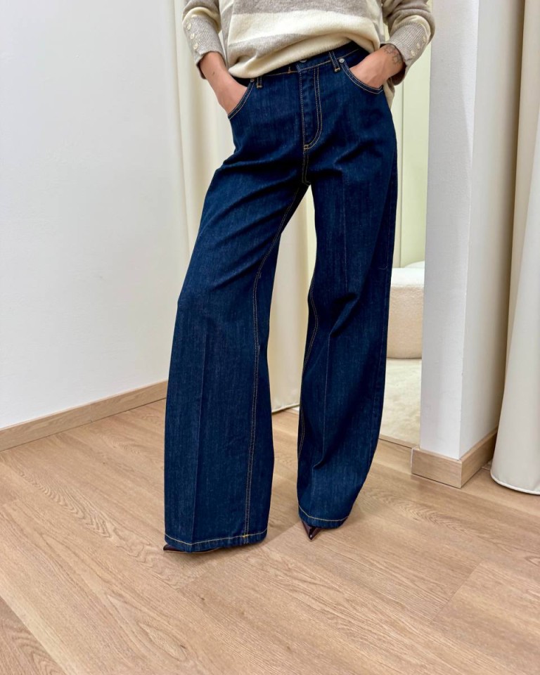 Jeans palazzo blu scuro Susy Mix Shop Online Jeans palazzo blu scuro Susy Mix