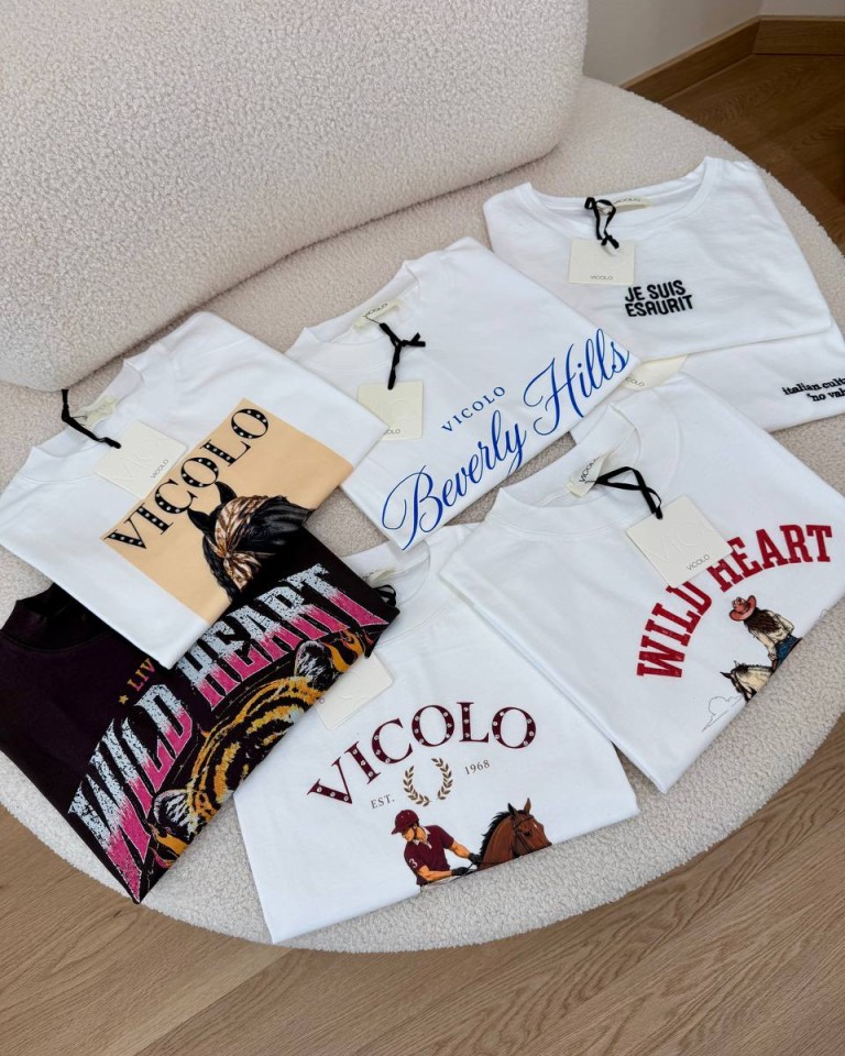 T-shirt oversize bianca stampa "Beverly Hills" Vicolo Shop Online T-shirt oversize bianca stampa "Beverly Hills" Vicolo