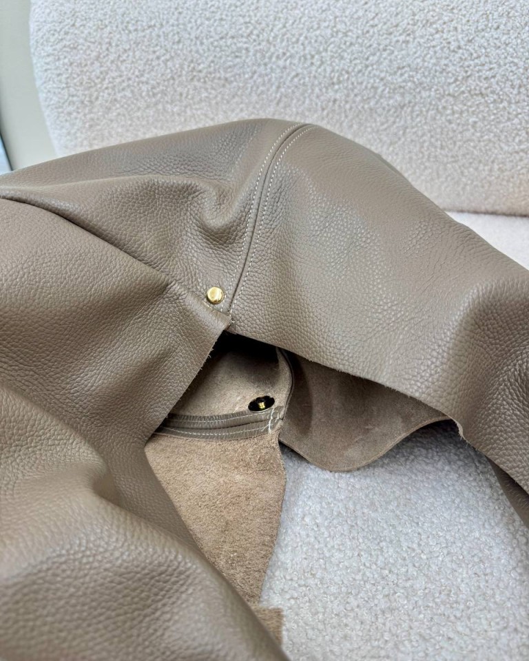 Borsa shopper in vera pelle tortora Shop Online Borsa shopper in vera pelle tortora