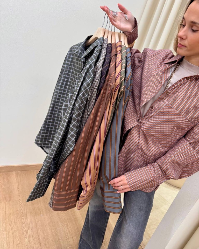 Camicia righe verde militare e tabacco HaveOne Shop Online Camicia righe verde militare e tabacco HaveOne