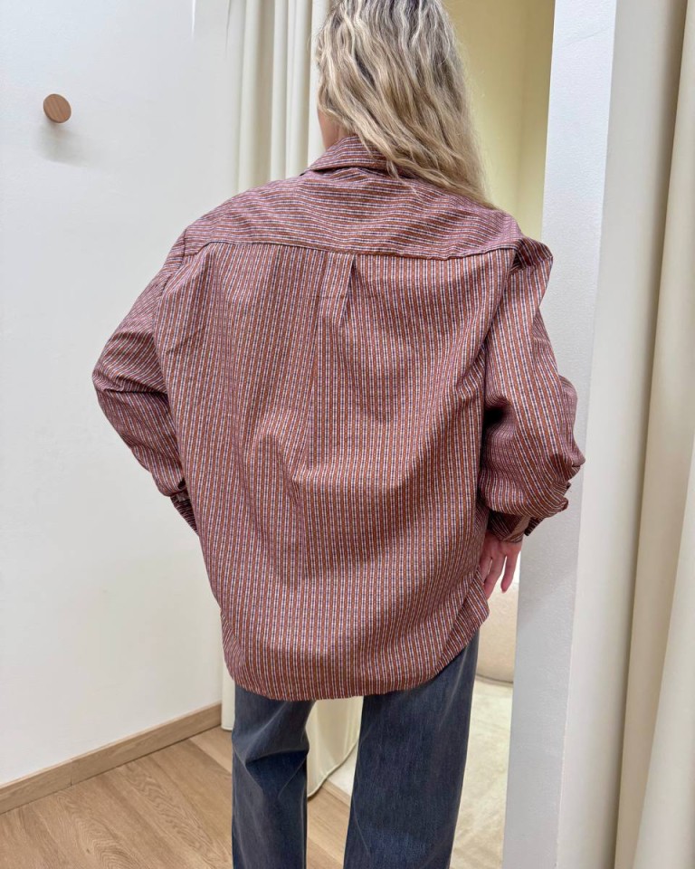 Camicia check ruggine e lilla HaveOne Shop Online Camicia check ruggine e lilla HaveOne