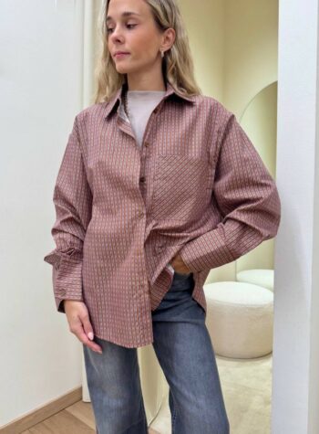 Shop Online Camicia check ruggine e lilla HaveOne