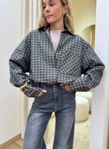 Shop Online Camicia check militare e lilla HaveOne