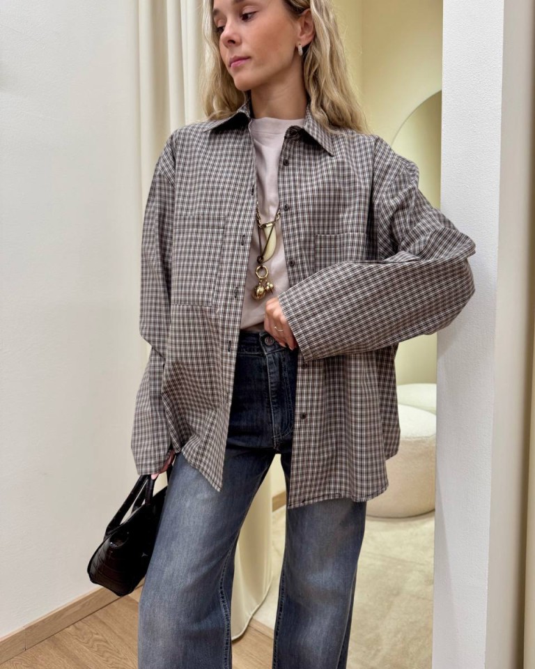 Camicia check beige HaveOne Shop Online Camicia check beige HaveOne